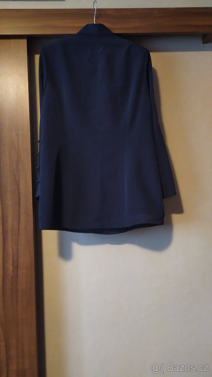 krásné tmavě modré lehké dámské sako - 2
