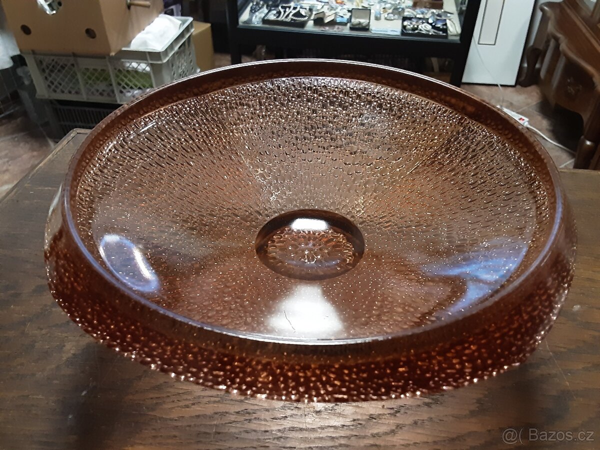 Mísa - ambrové sklo - 2