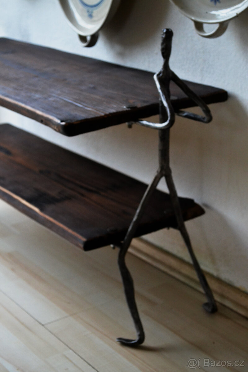 Botník - konzolový stolek - "Dva nosiči" - Prodáno - 2