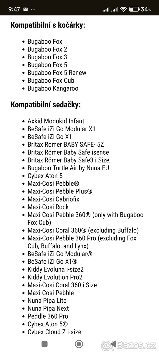 Nové adaptéry pro BUGABOO fox - 2