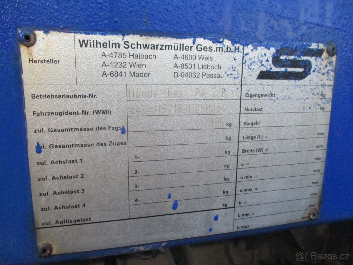 Vlek Schwarzmüller PA 3/E 25274 - 2