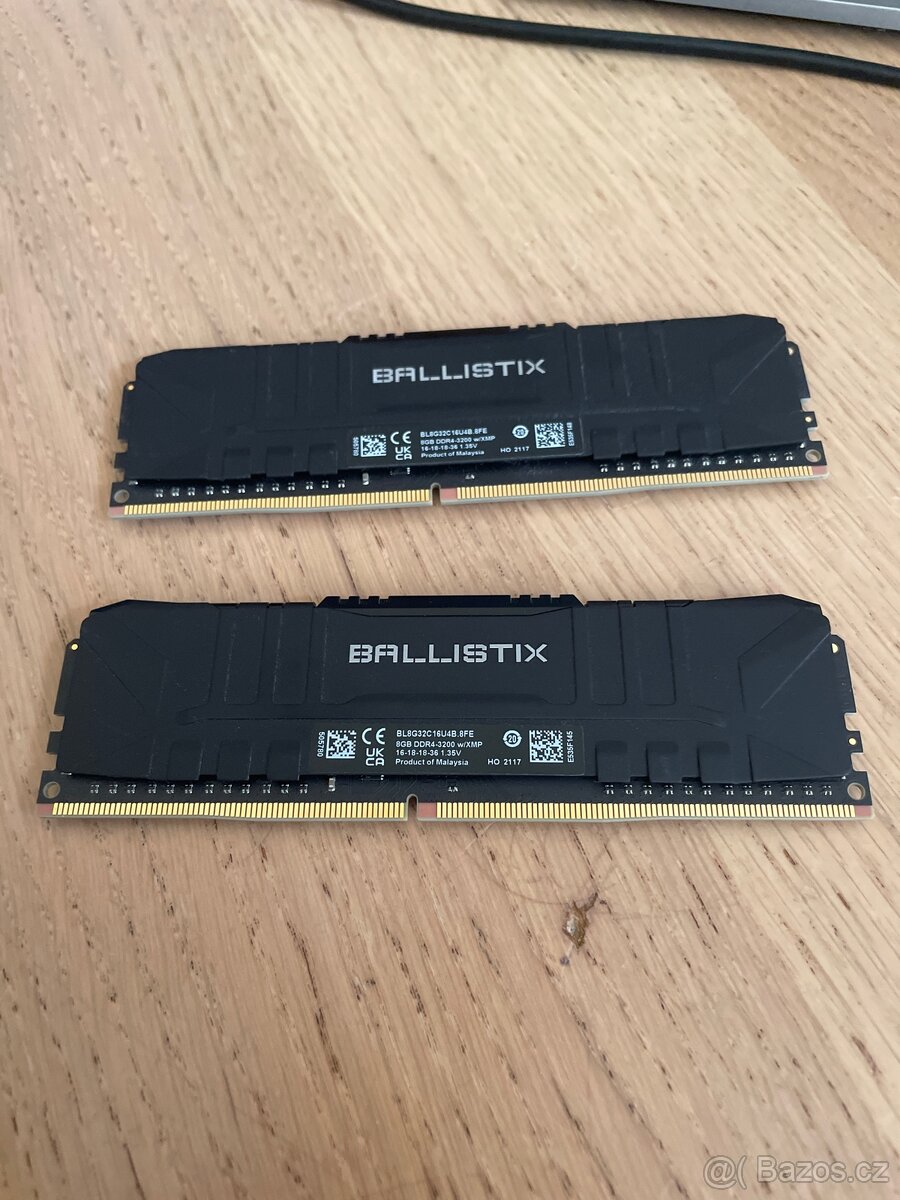 2x 8 GB Ballistix DDR4 3200 MHz RAM. - 2