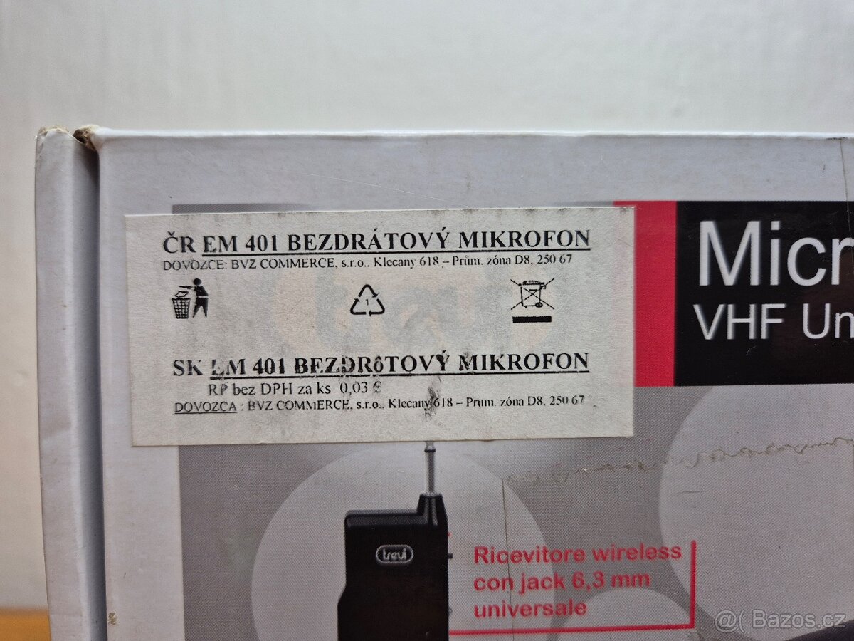 Jednosměrný bezdrátový dynamický mikrofon EM 401 R - 2