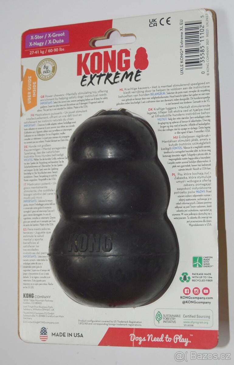 Hračka KONG EXTREME XL velmi odolná pro rasy BULL apod. - 2