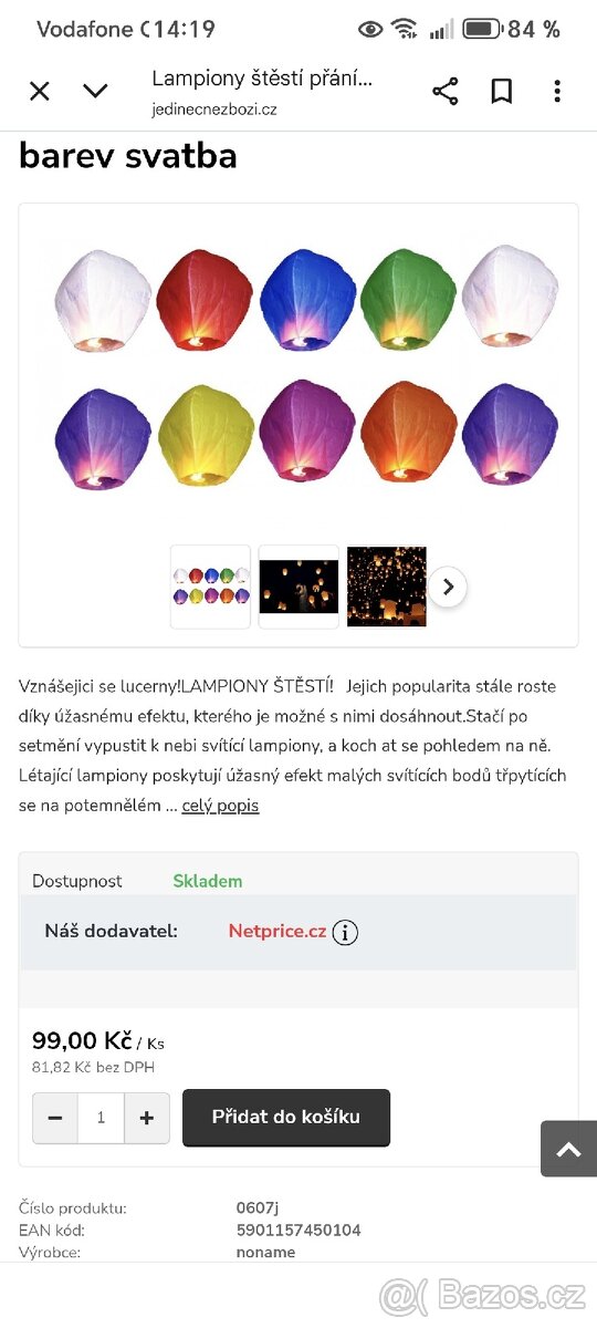 Lampiony stesti ruzne barvy - 2