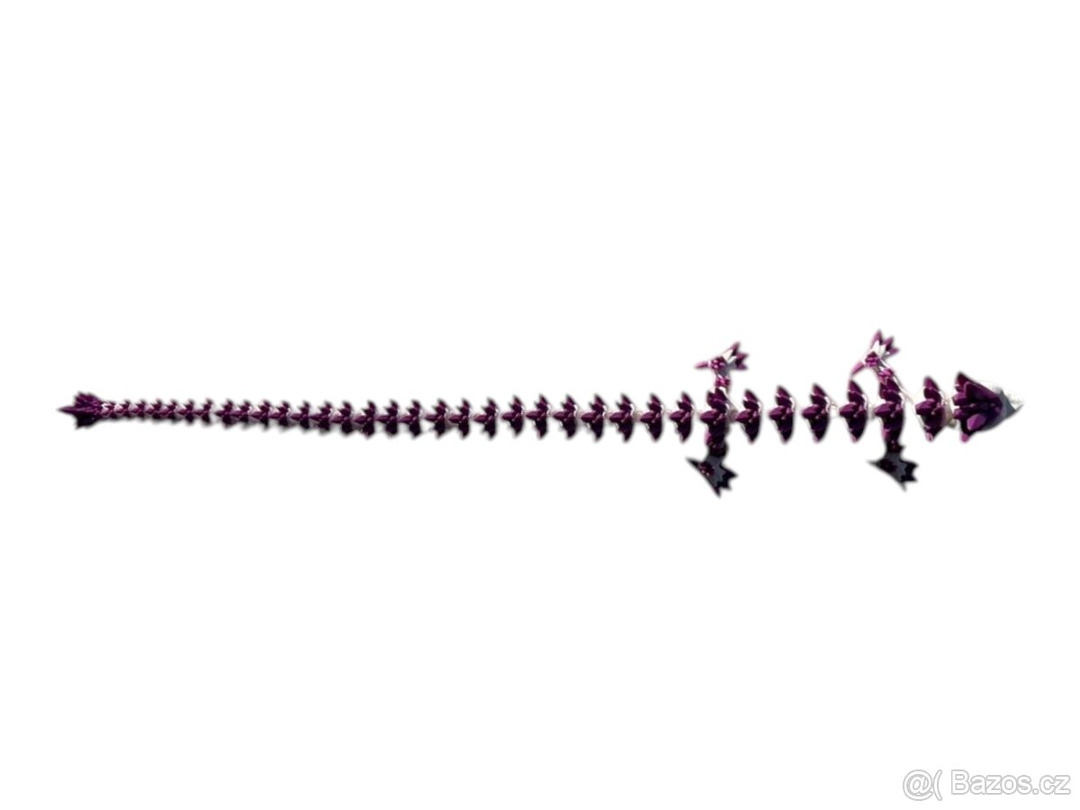 Flexi Big Crystal Dragon – pohyblivý model fialoví - 2