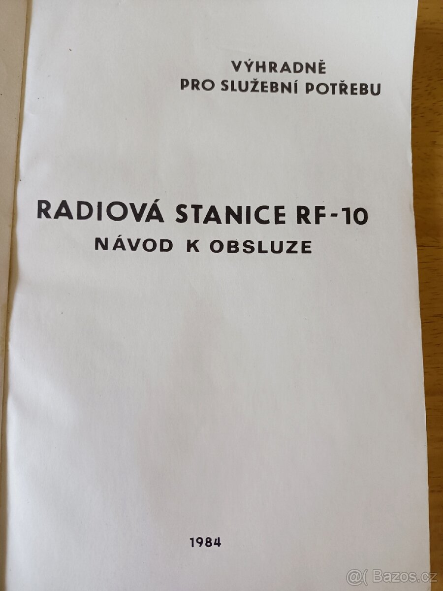 Rádiová stanice RF-10-návod k obsluze - 2