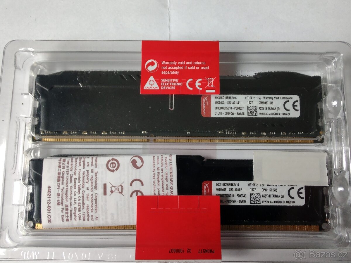 HYPER X FURY DDR3 2x8GB 1600 - 2