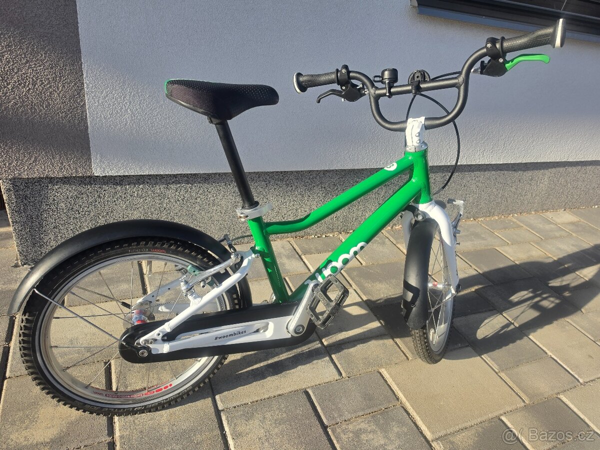 Dětské kolo Woom 3 (16") zelené - 2