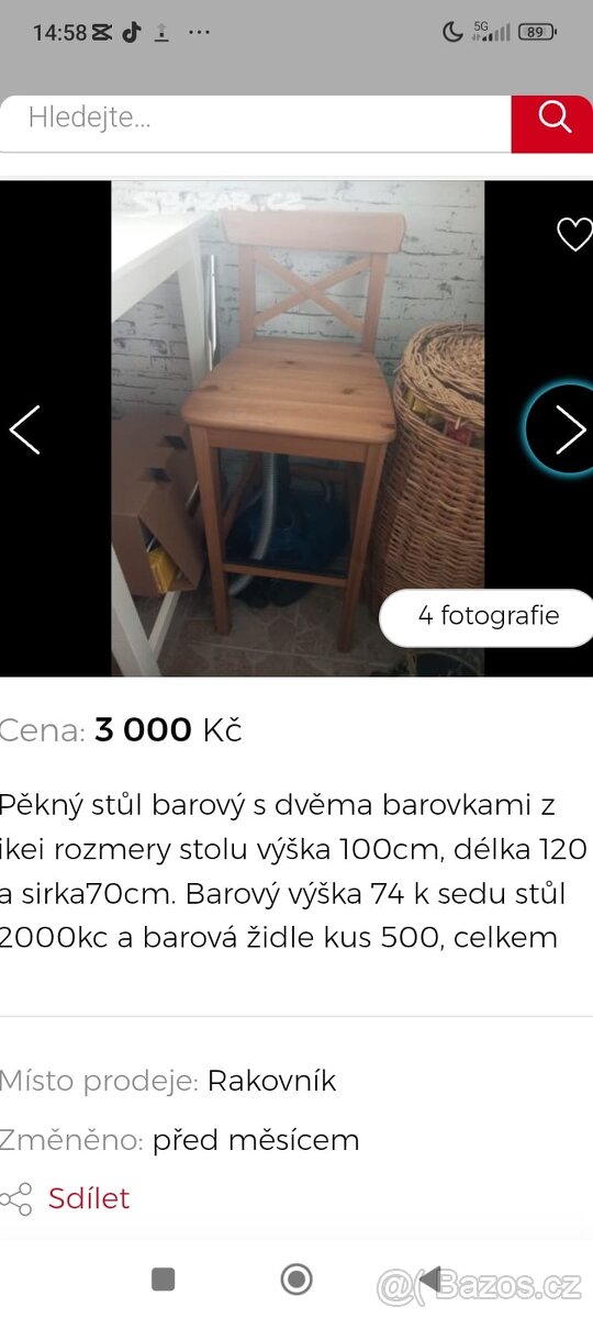 Ingolf ikea barovy stůl - 2