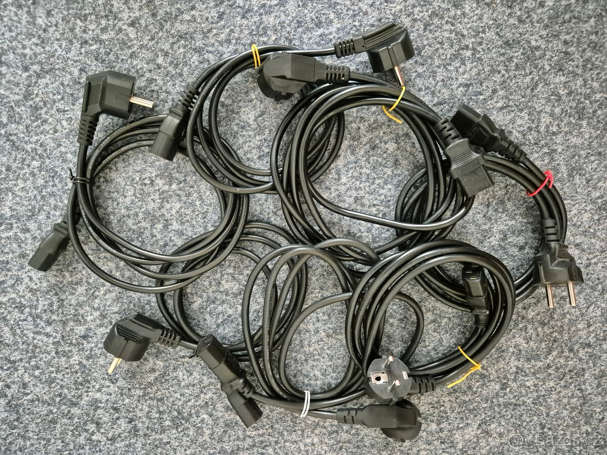 10ks Napájecí síťový kabel k PC nebo monitoru 1.8m - 2