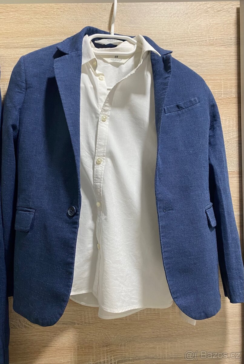 H&M klučičí oblek vel 140+ boty velikost 36 - 2