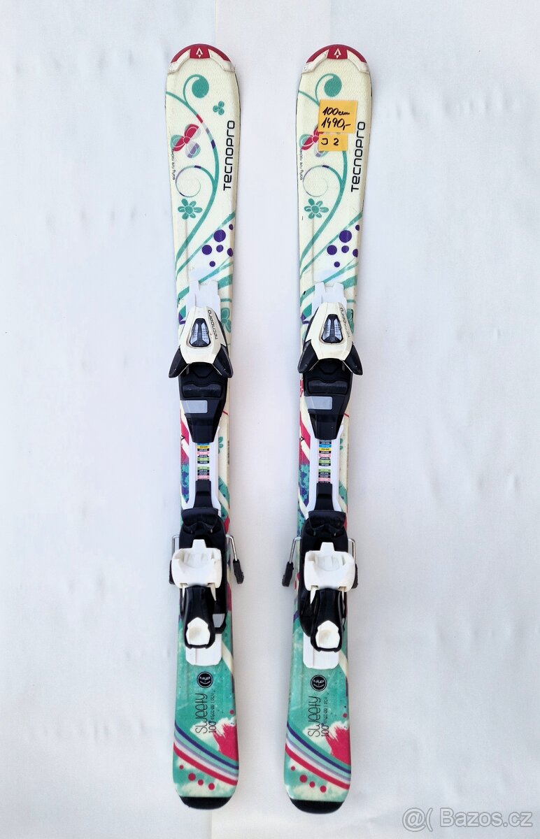 Dívčí lyže TECNOPRO Sweet 100 cm s vázáním do 45 kg - 2