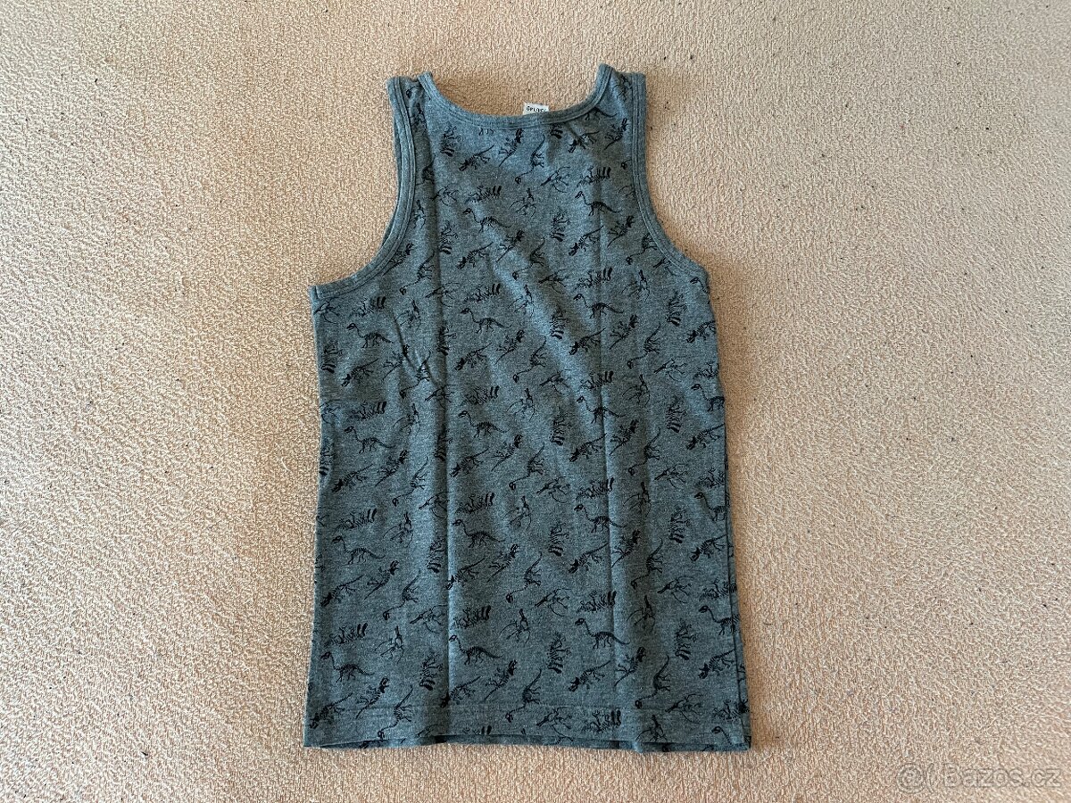 Dětské tílko s motivem dinosaurů Palomino vel. 134/140 šedé - 2