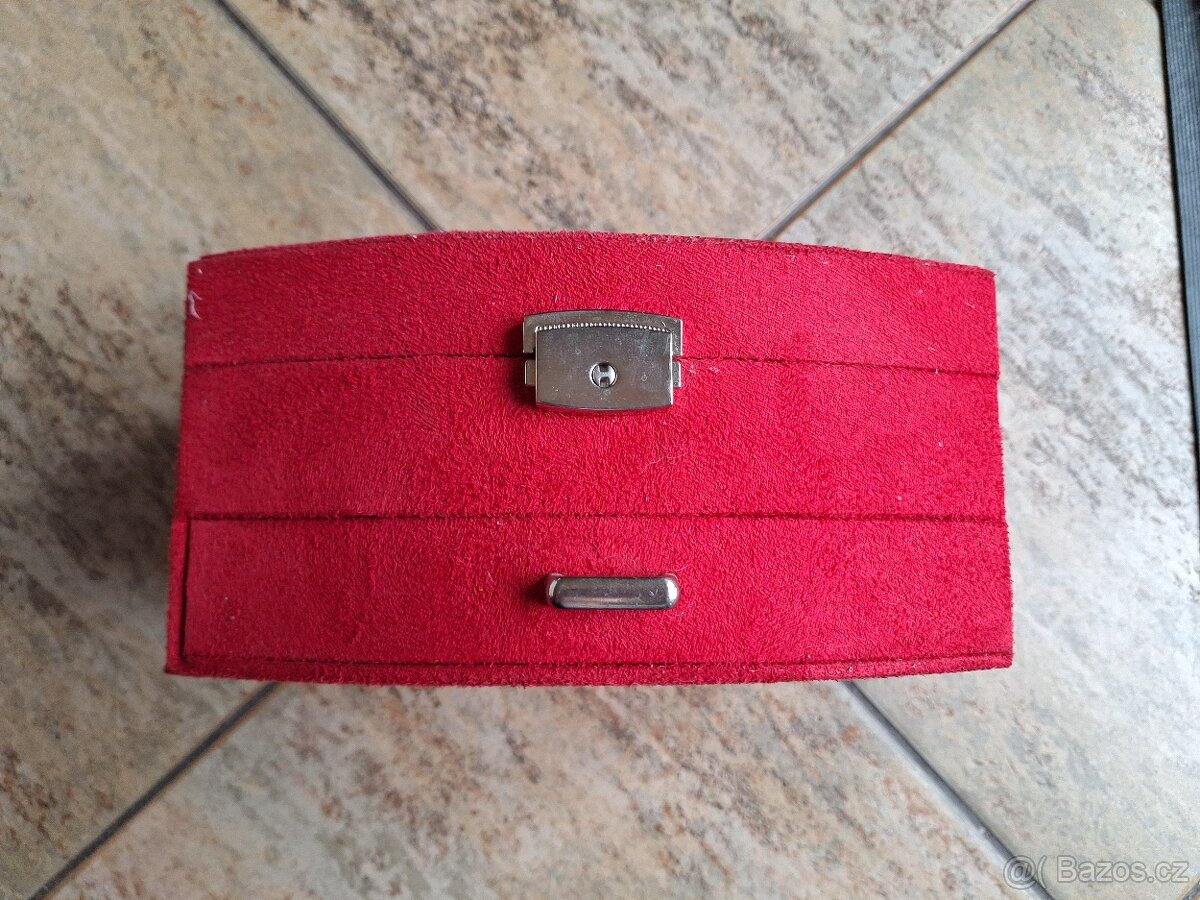 Semišová šperkovnice se šuplíkem - 2