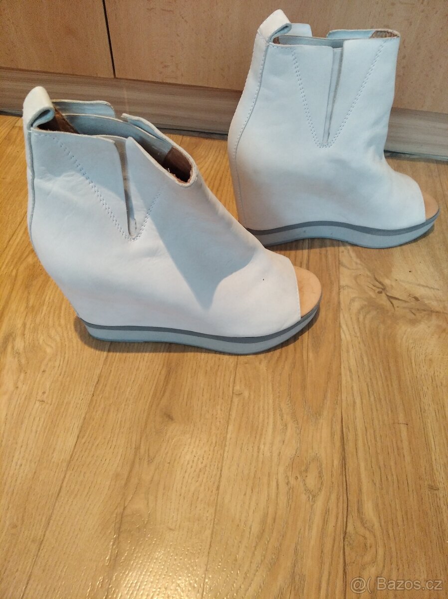 Italské kožené dámské boty - 2