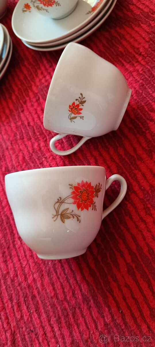 Retro kávová porcelánová souprava - 2