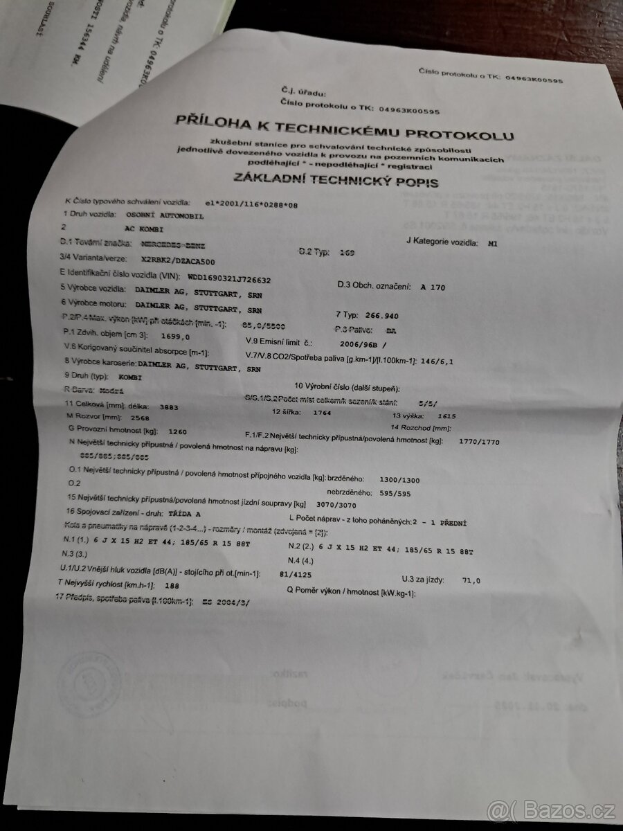 Prodám MB A 170 benzin - 2