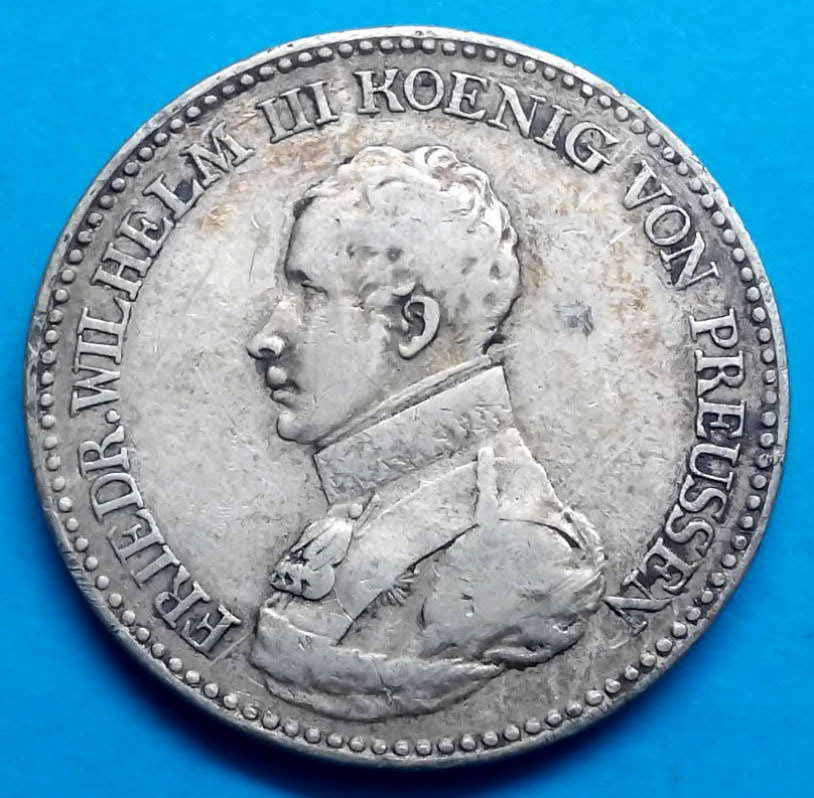 Stříbrná mince Fridrich Vilém lll. Prusko - 2