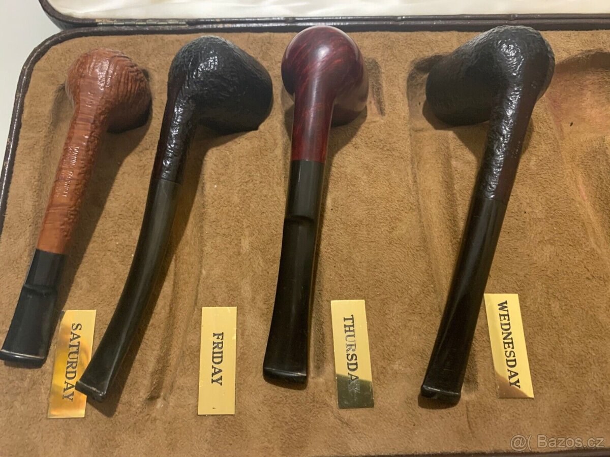 Sada pouzder na dýmky DUNHILL s dýmkami Seven Day, vzácné, 6 - 2