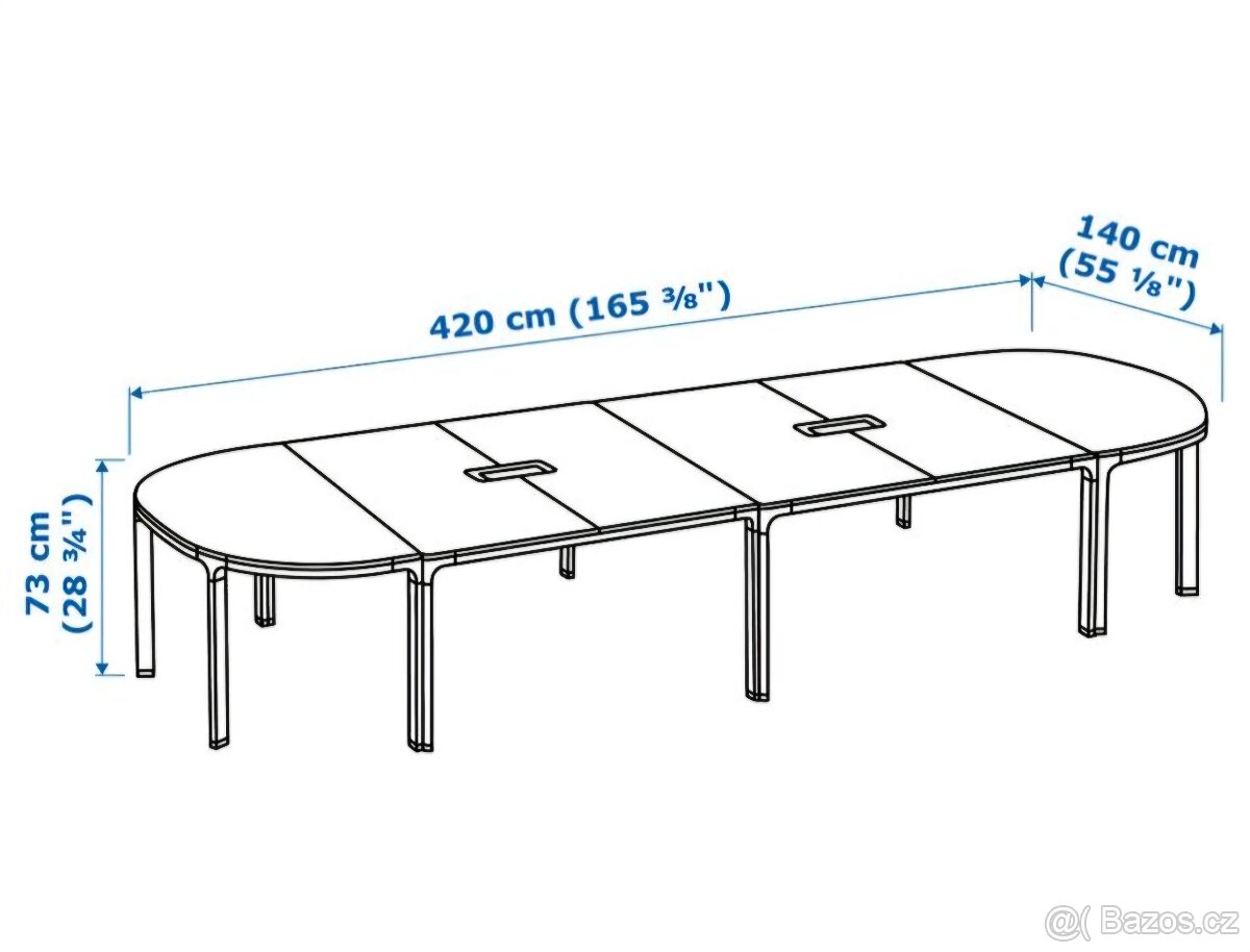Velký konferenční stůl Bekant Ikea - 2