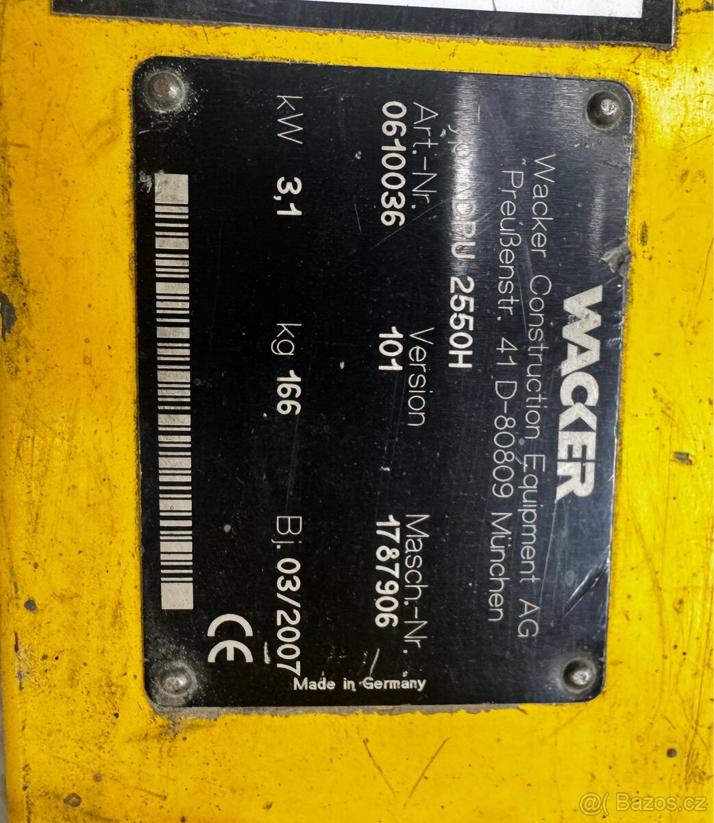 Vibracni deska s pojezdem - Wacker 2550H - 2