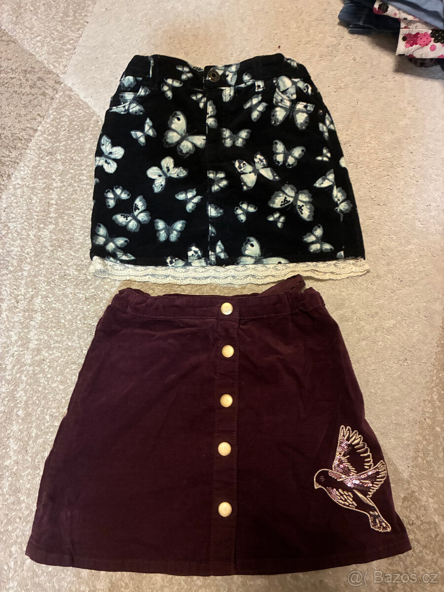 Oblečení pro holku šaty, sukně - vel. 122/128 ceny v textu - 2