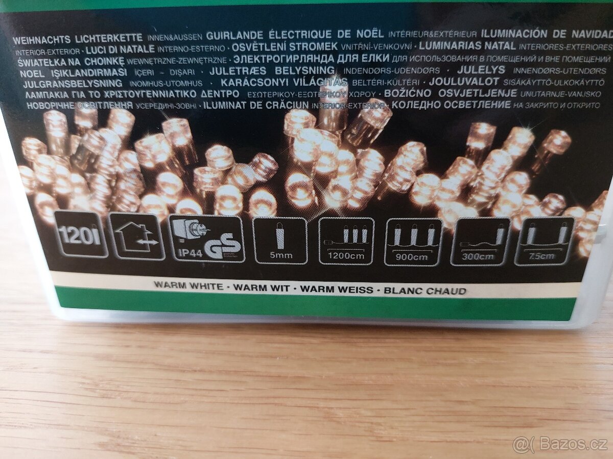 5x nový venkovní/vnitřní světelný řetěz 120 LED světel 12m t - 2