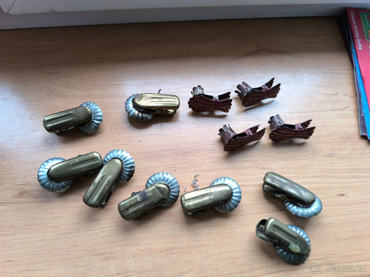 Staré skřipce na svíčky, skřipce na stromeček, retro - 2