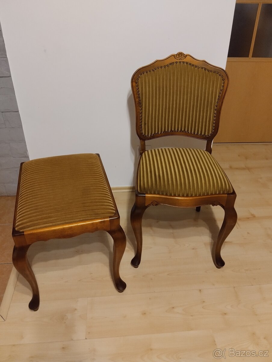 Barokní židle, rustikální, starožitný nábytek - 2