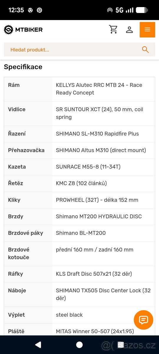 Kellys Marc 90 24 dětské kolo, modré - 2