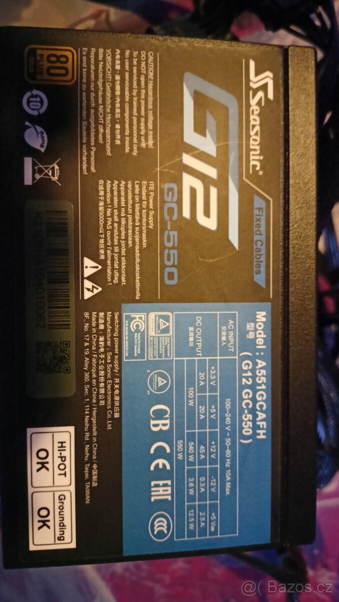 Seassonic zdroj 550w 80gold plus - 2