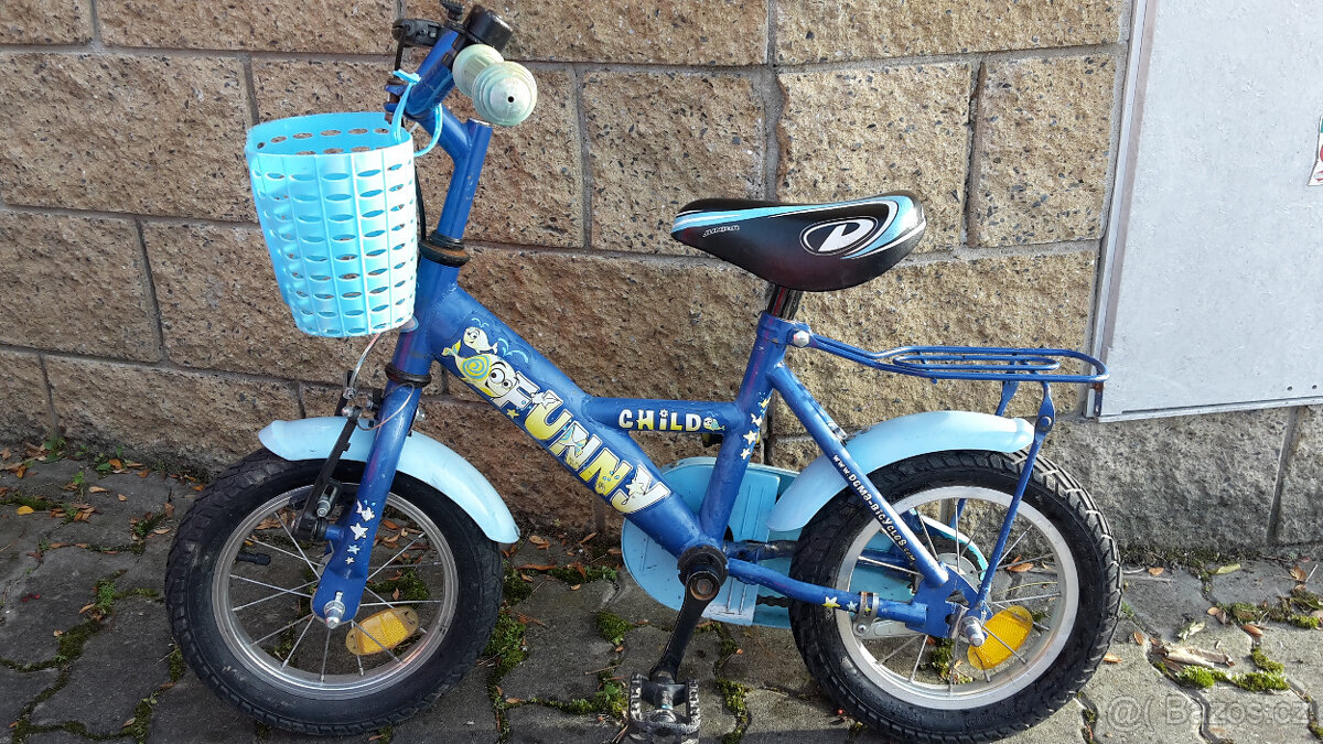 Dětské kolo modré 8" - 2