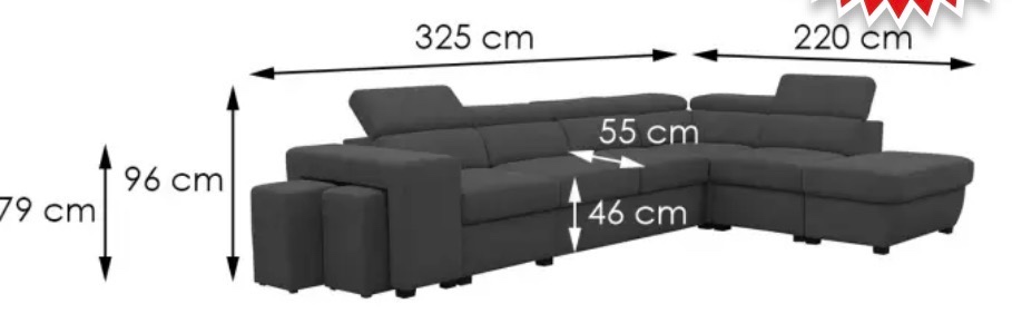 Sedací souprava L pravý roh - 2