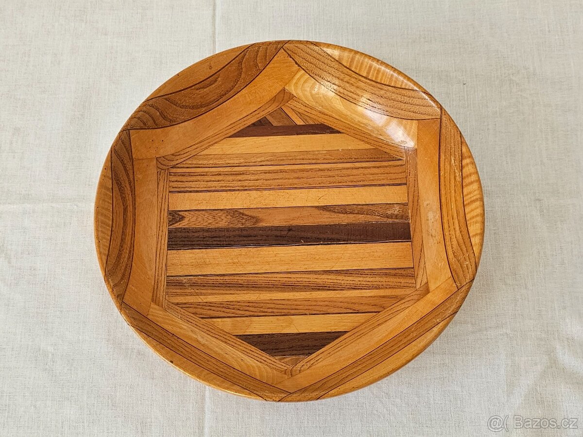 Stará dřevěná retro mísa - 2