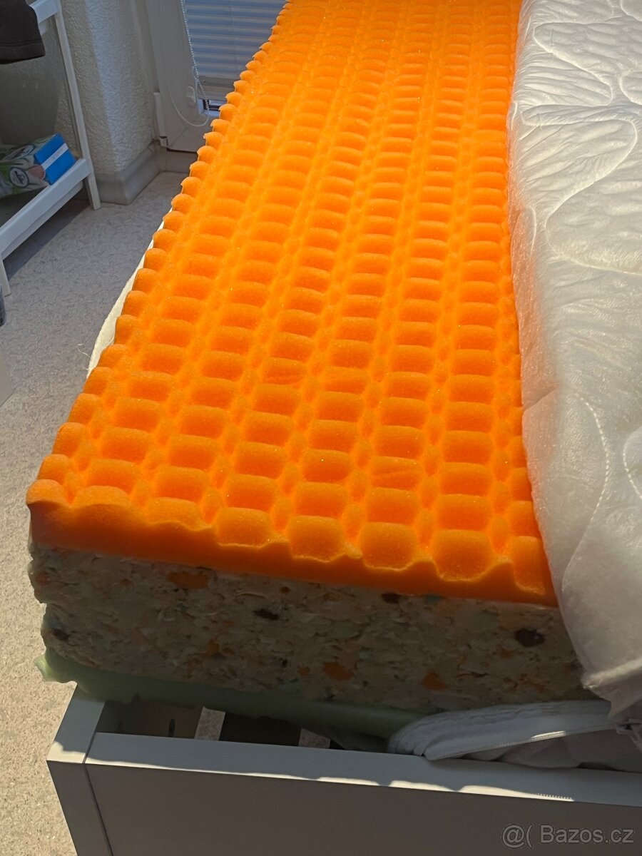 Postel SATURN z Aska + rošt + matrace – skvělý stav - 2