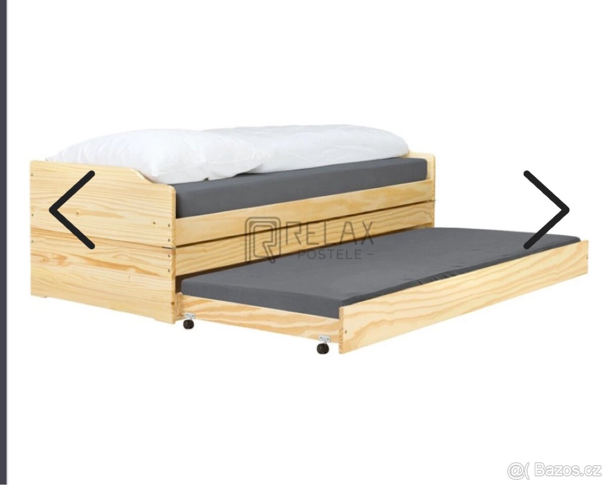 Rozkládací postel s přistýlkou pro 3 osoby - 2