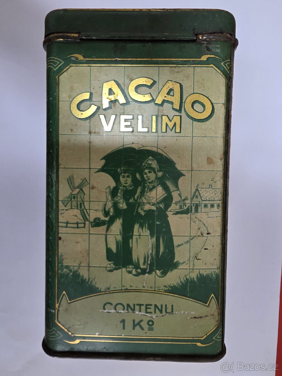 Stará plechovka Cacao Velim – retro / sběratelská - 2