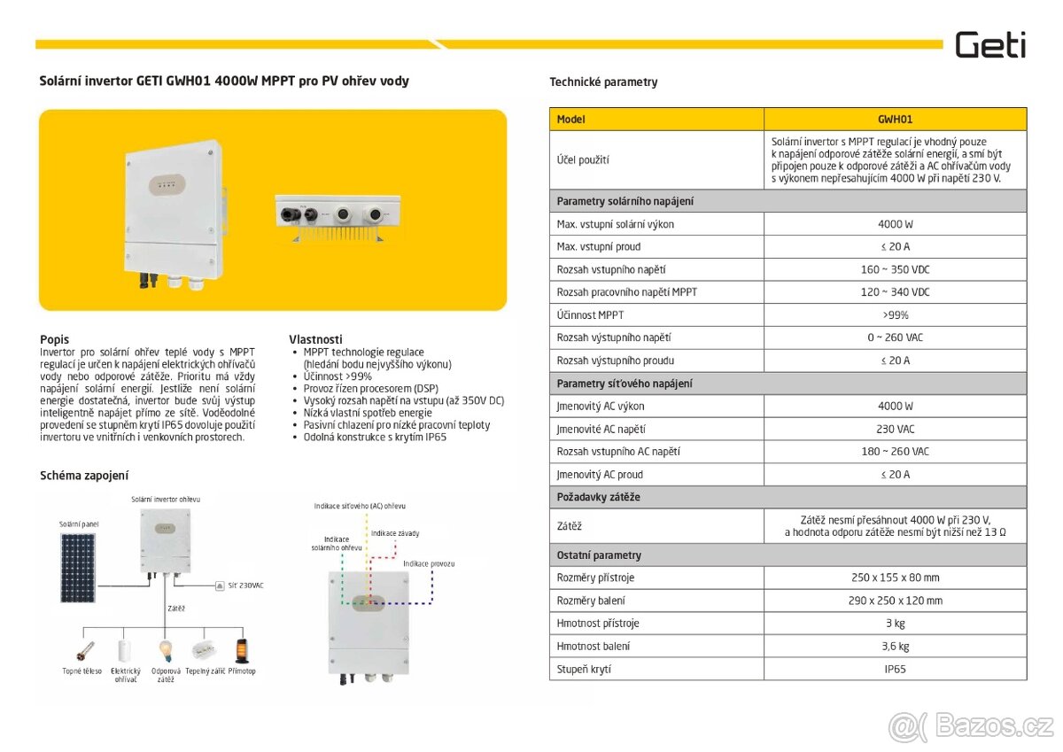 Regulátor Geti MPPT4000 na ohřev vody - 2