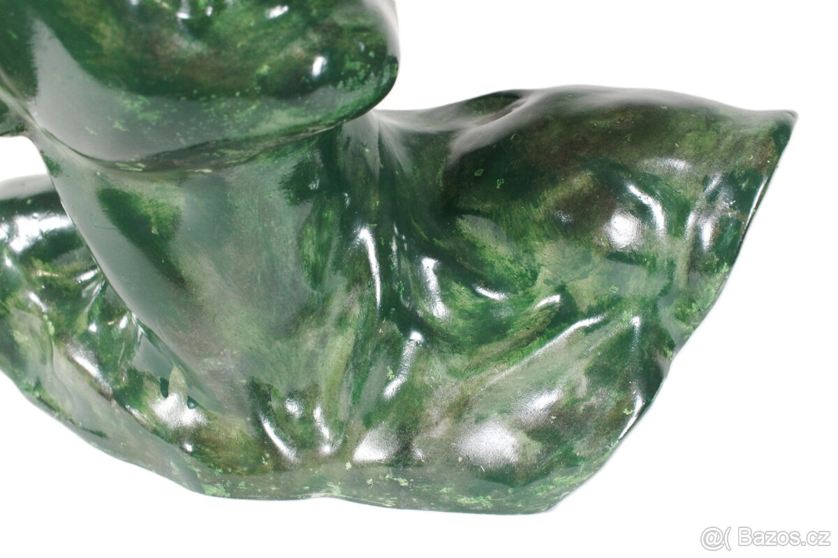 art deco skulptúra,L.Santi - 2