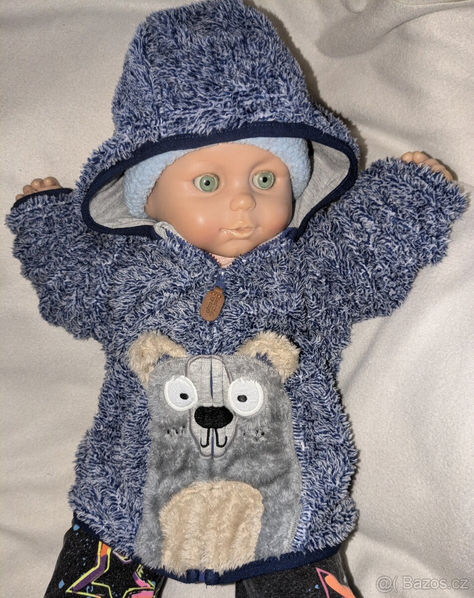 Teplý kabátek s kapucí - vel 68 - 2