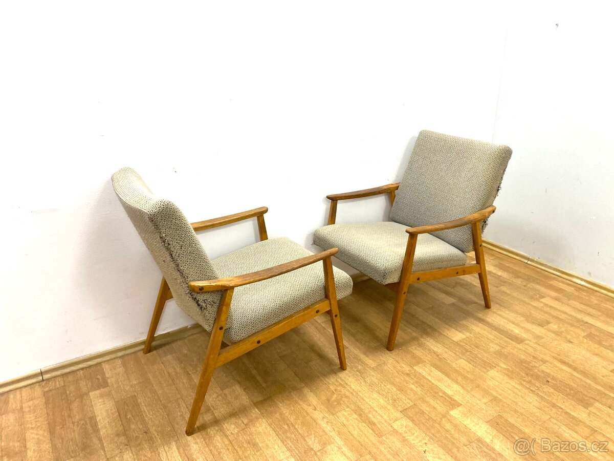 Retro křesla 60. léta Brusel - 2