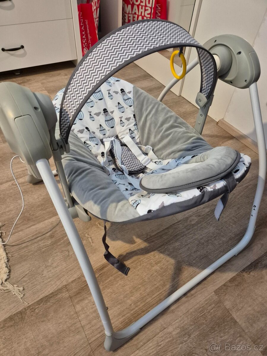 Kinderkraft houpací lehátko Flo 2v1 mint - 2