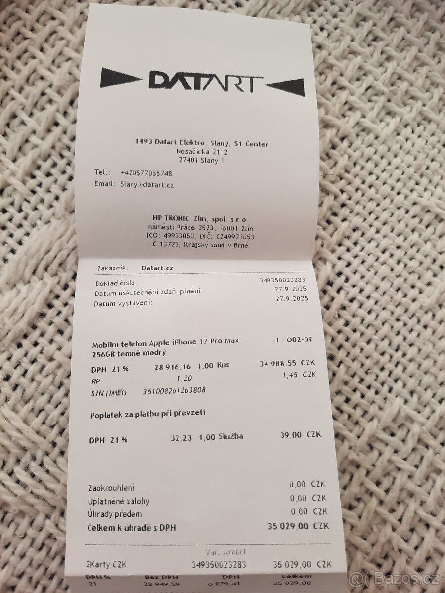 Iphone 17 Pro Max 256 gb Top stav 22 měsicu zaruka - 2