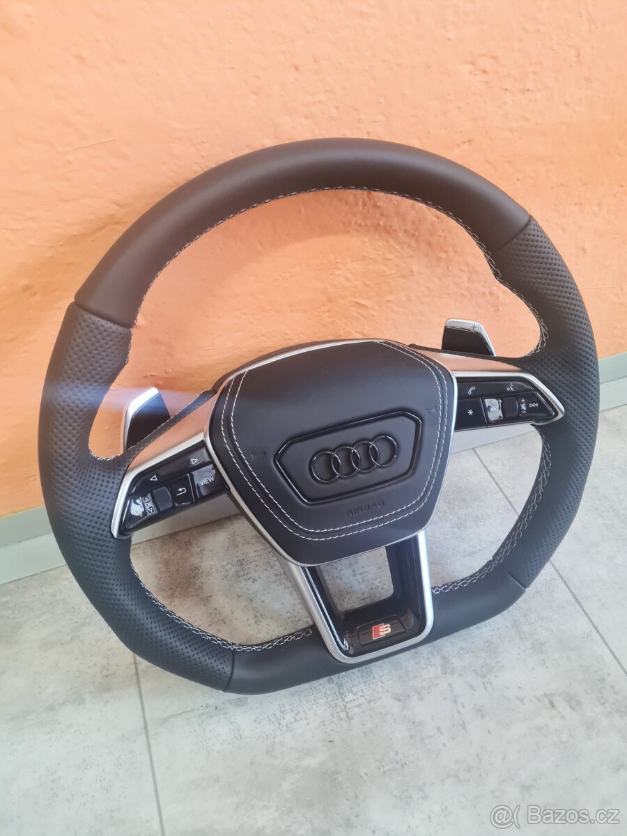 AUDI VOLANT - SPORTOVY S LOGOM S + AIRBAG + PADLA - 2