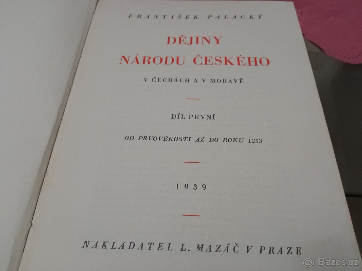 Palacký Dějiny národu českého - 2