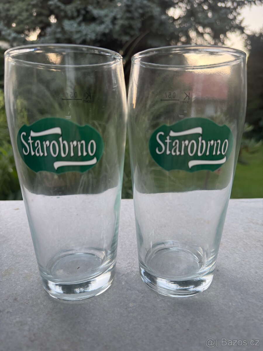 Pivní půllitry Starobrno - 2
