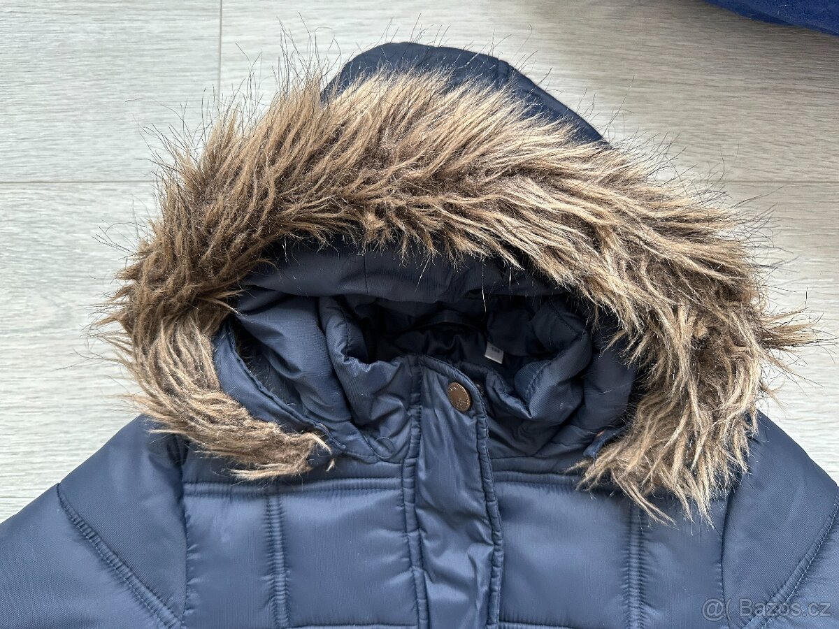 Dívčí zimní modrý kabát C&A Palomino, vel. 122 - 2