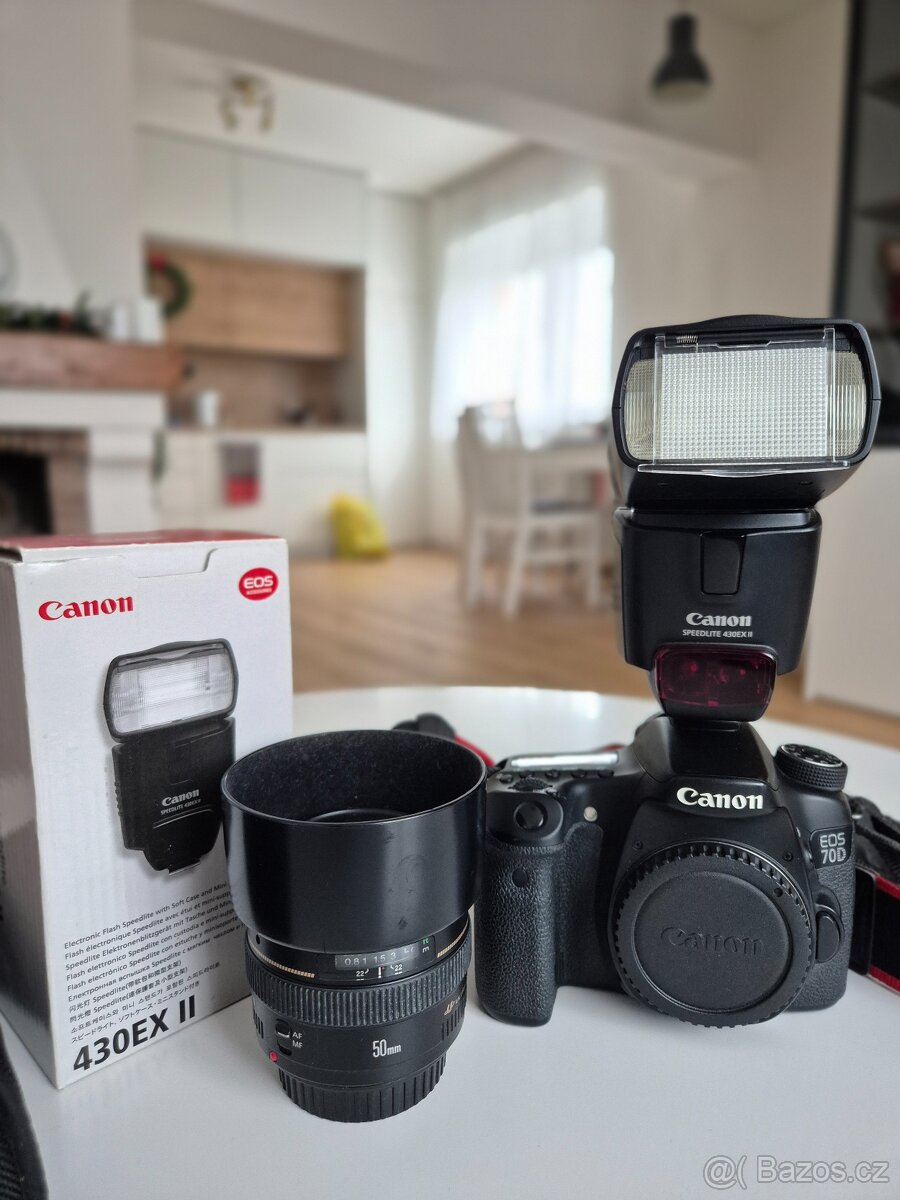 Canon EOS 70D s příslušenstvím - 2