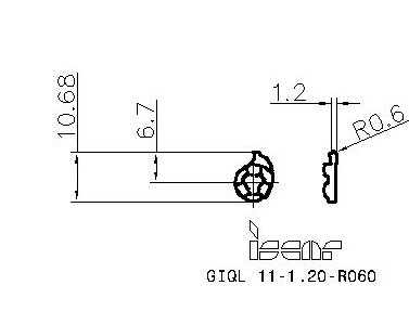 Destičky břitové ISCAR - GIQL 11-1.20-R060 IC528 - 2